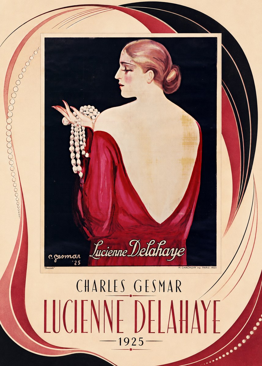 Charles Gesmar Lucienne Delahaye No3 - Plakat