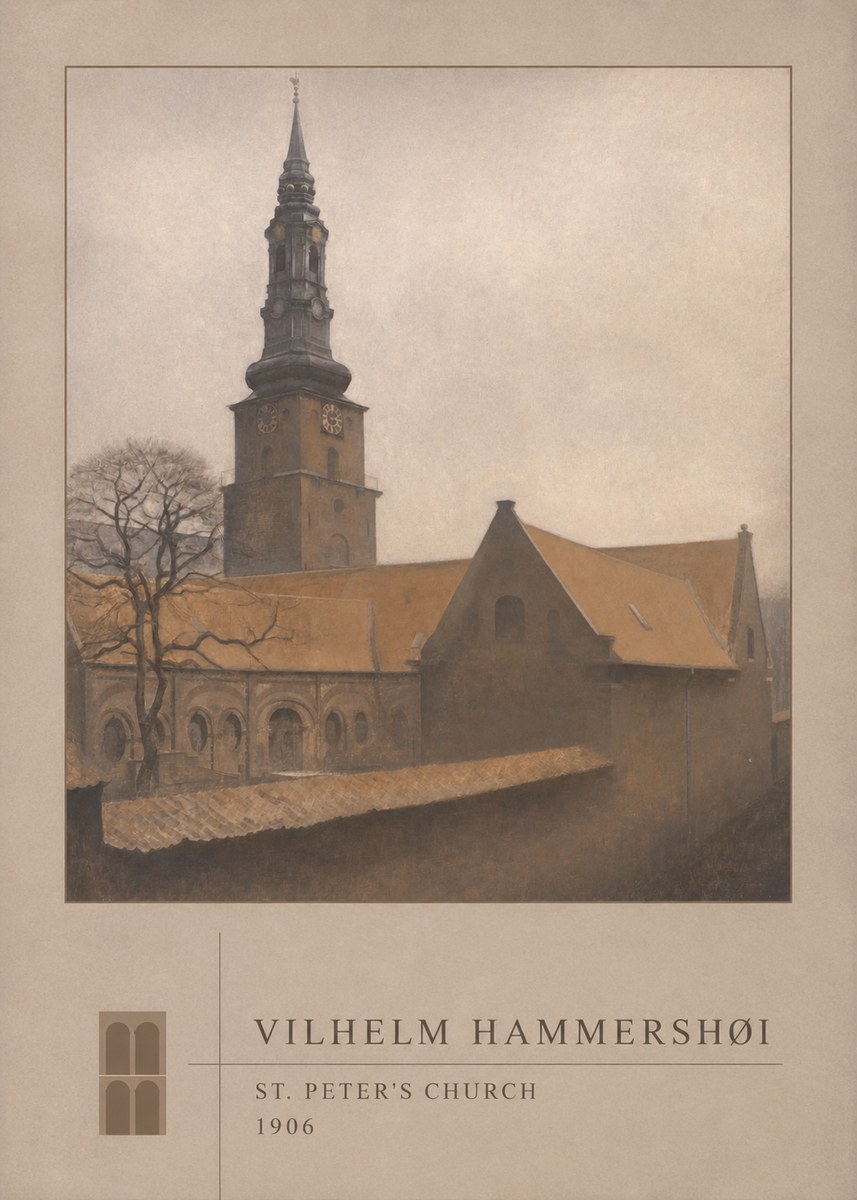 Vilhelm Hammershøi St. Peter's Church No3 - Plakat