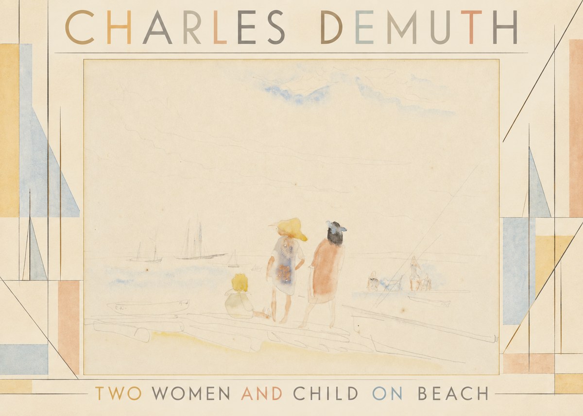 Charles Demuth Two Women and Child on Beach No4 - Plakat