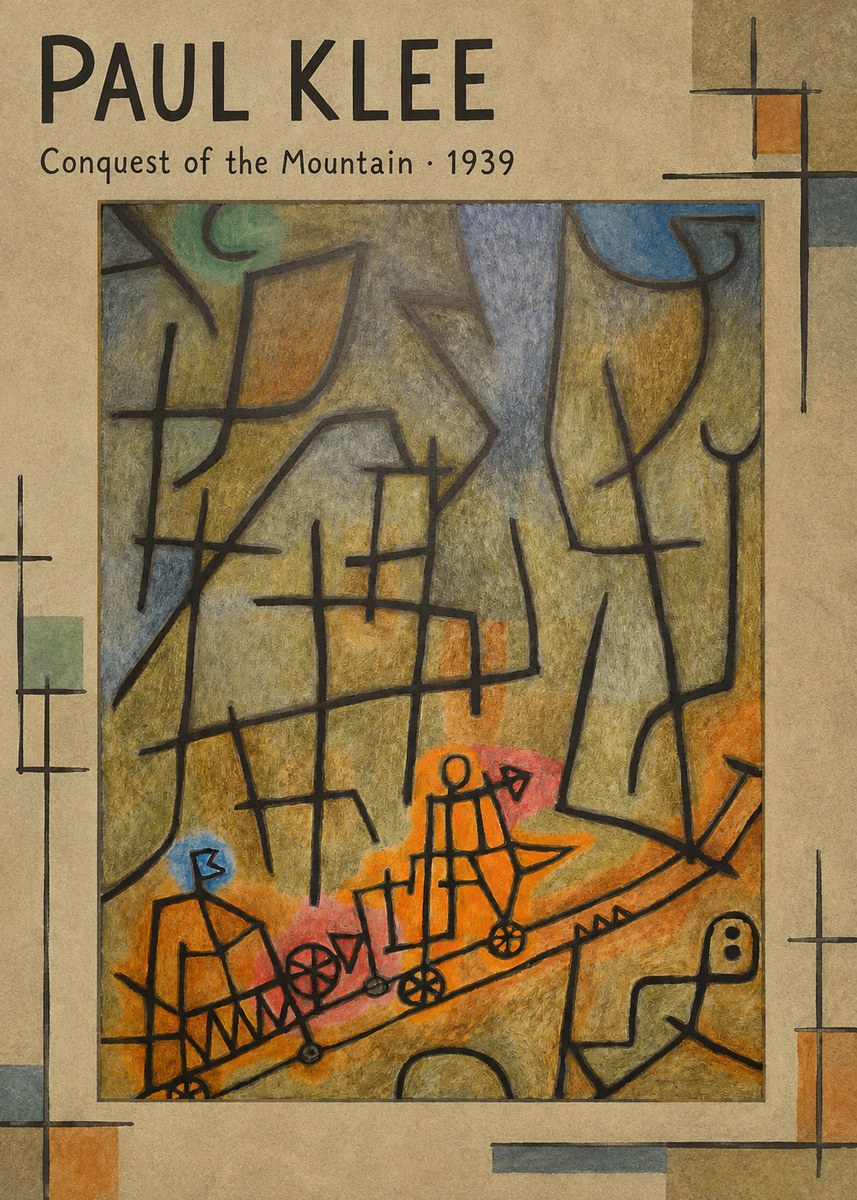 Paul Klee Conquest of the Mountain II No1 - Plakat