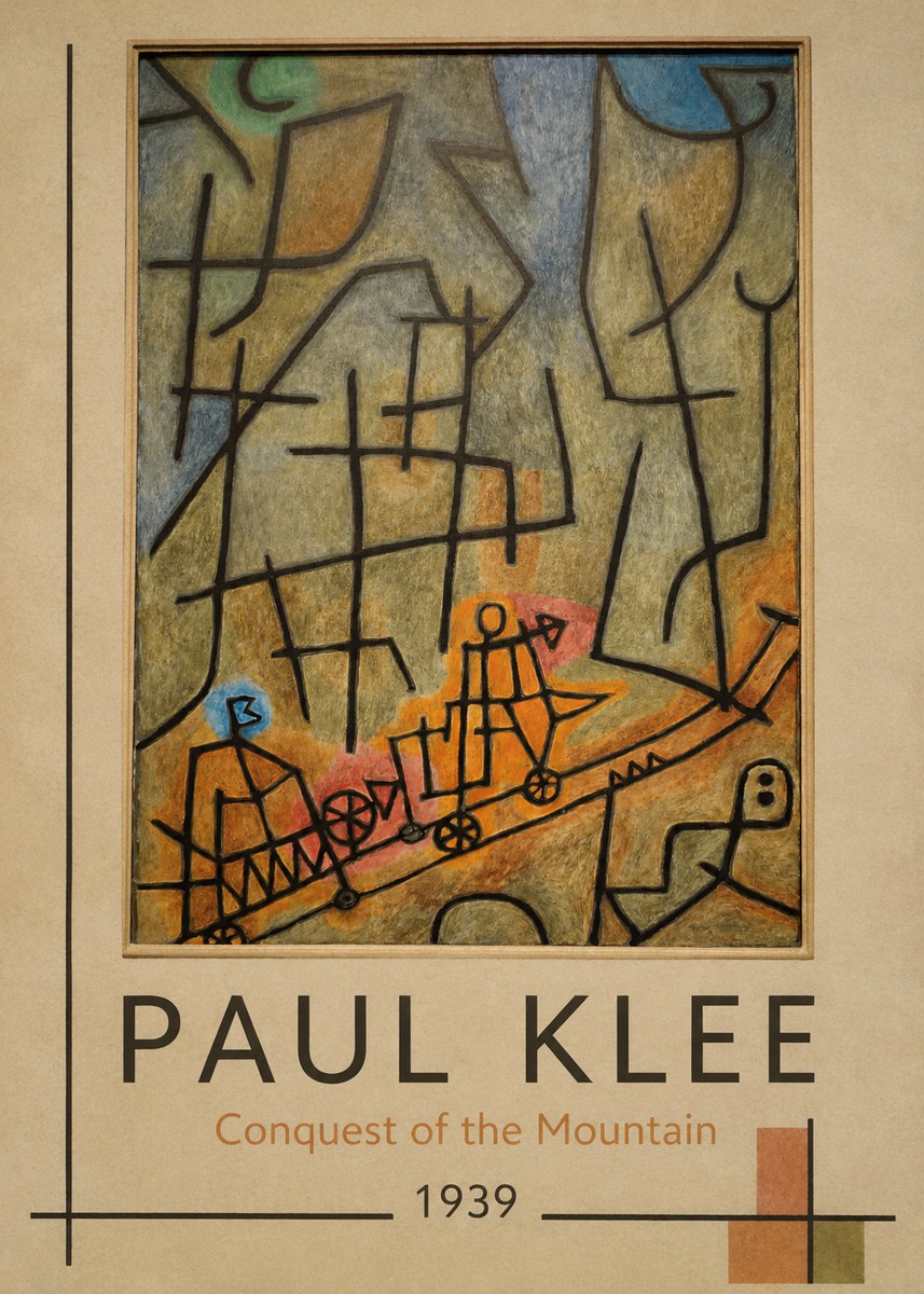 Paul Klee Conquest of the Mountain II No6 - Plakat