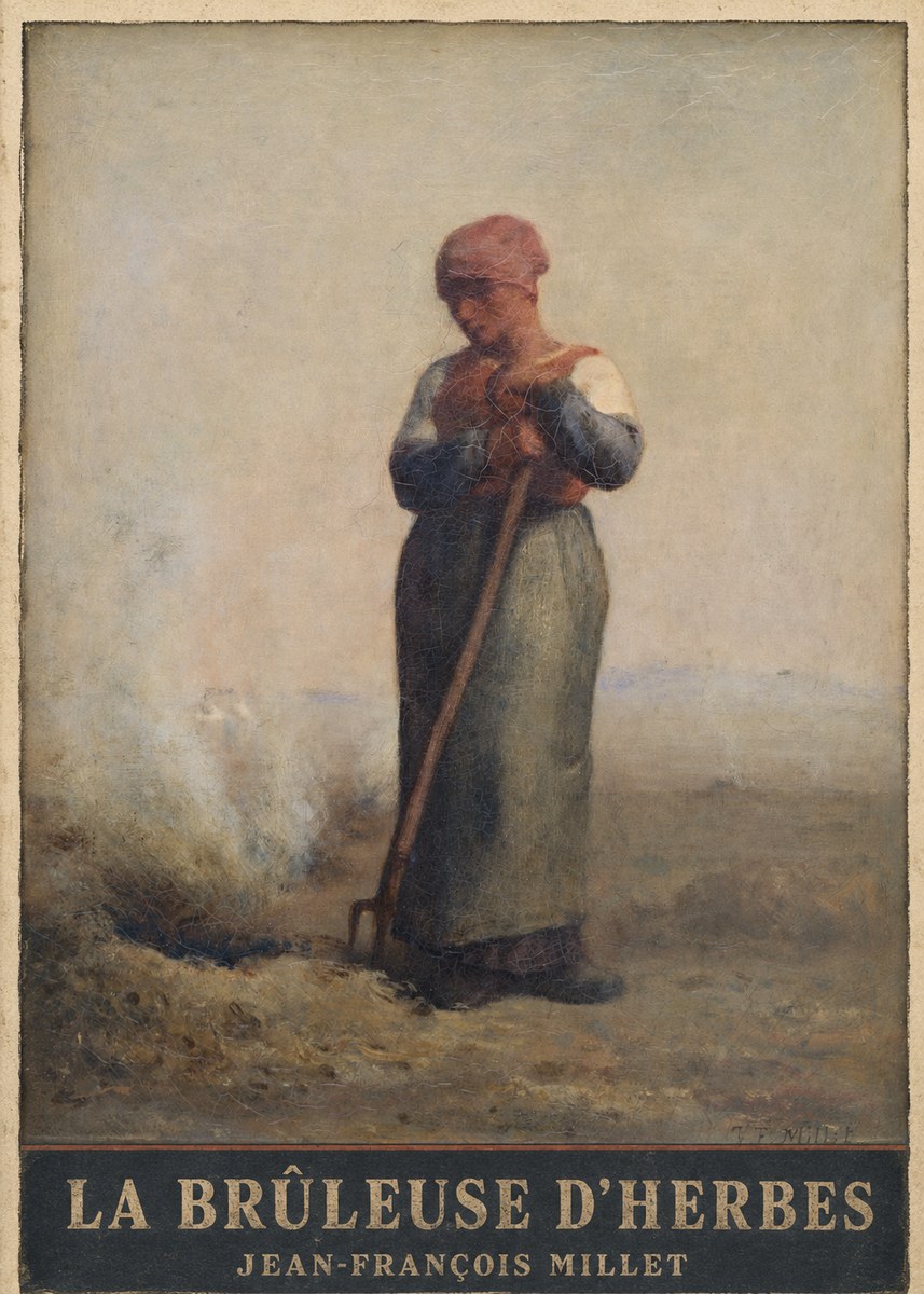 Jean-François Millet La Brûleuse D'herbes No3 - Plakat