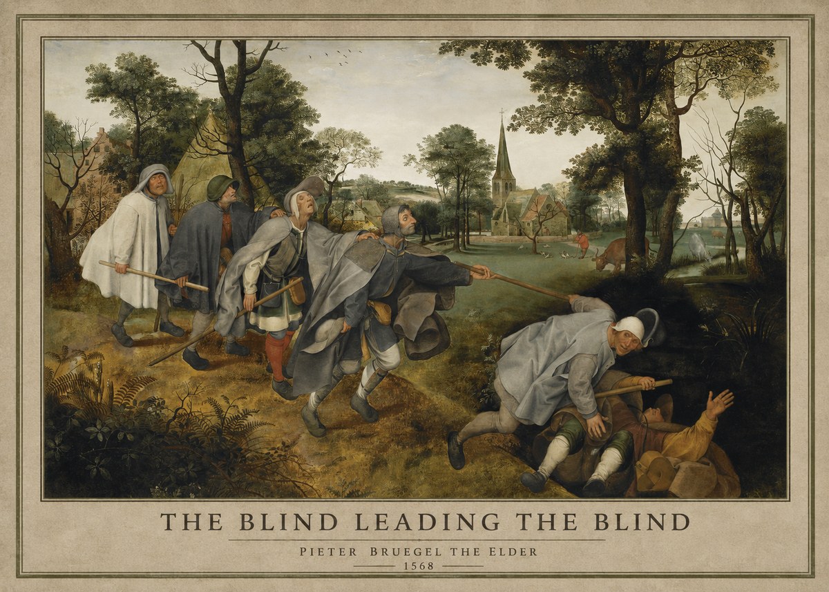 Pieter Bruegel The Blind Leading the Blind I No1 - Plakat