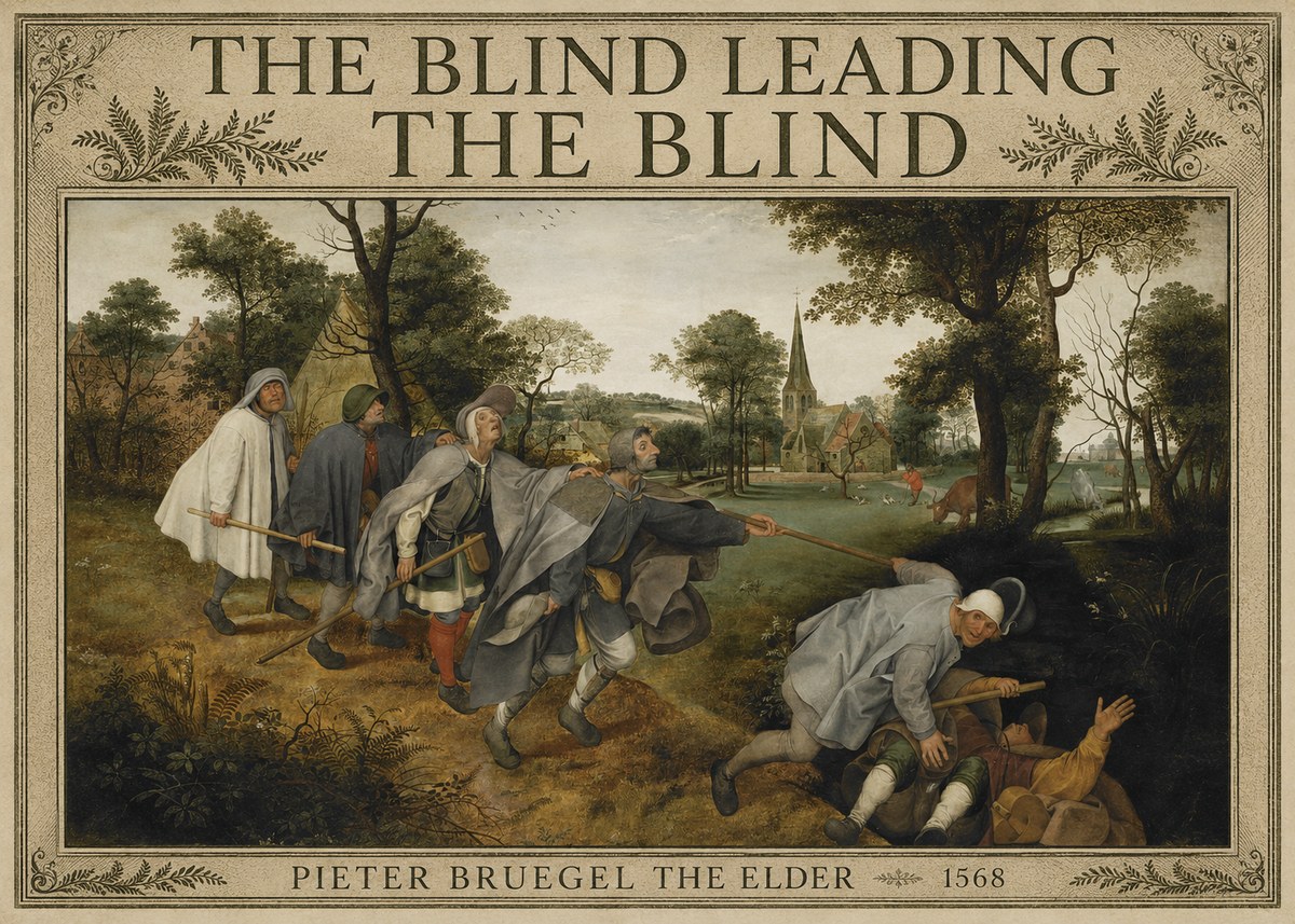 Pieter Bruegel The Blind Leading the Blind I No3 - Plakat