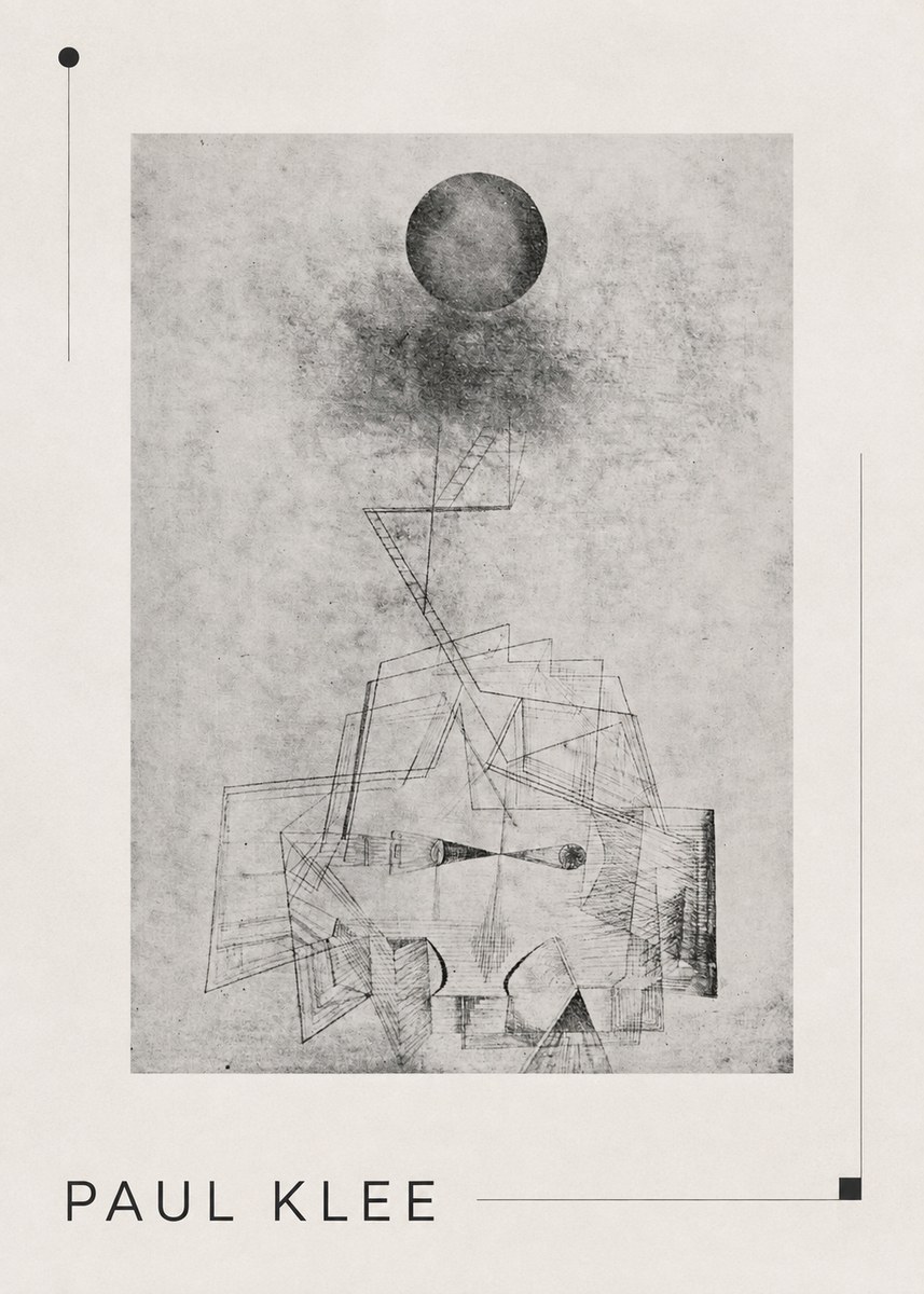 Paul Klee Abstract Study with Sphere and Ladder No3 - Plakat