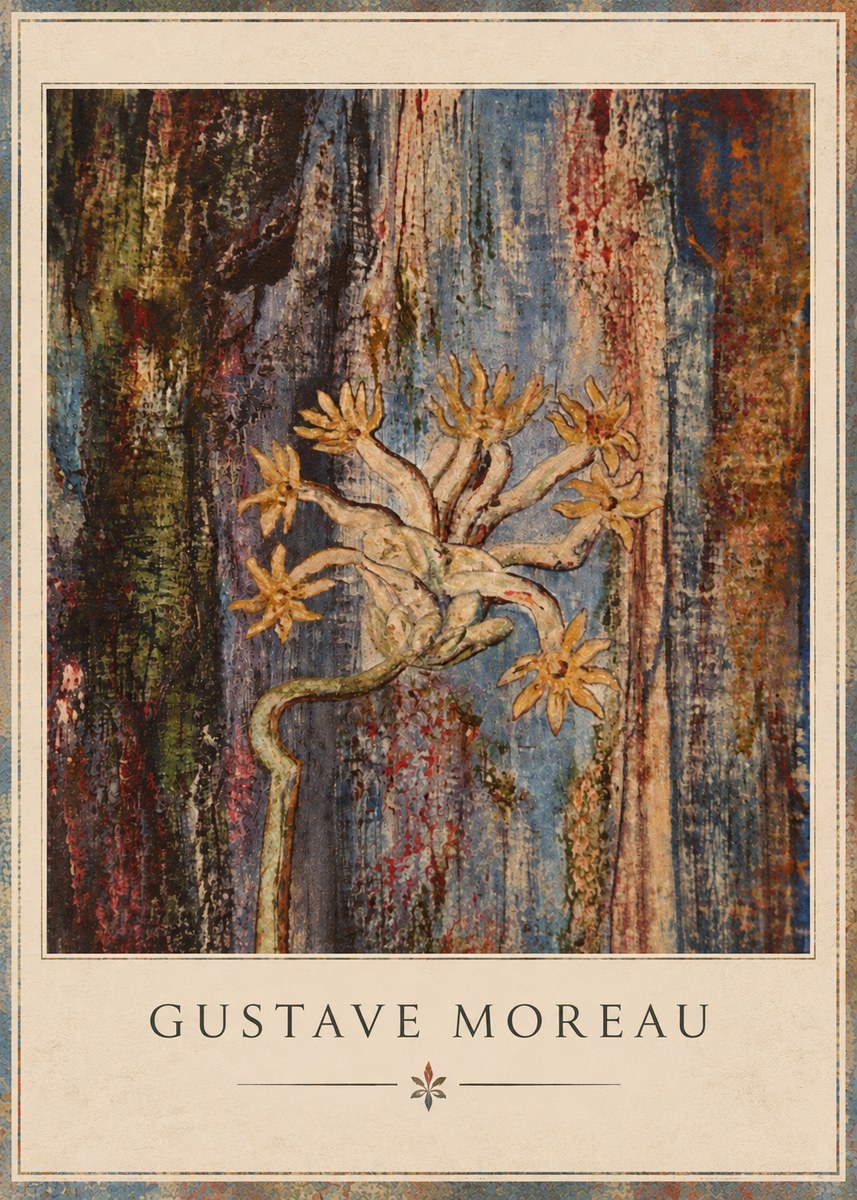 Gustave Moreau Fleur Mystérieuse No3 - Plakat