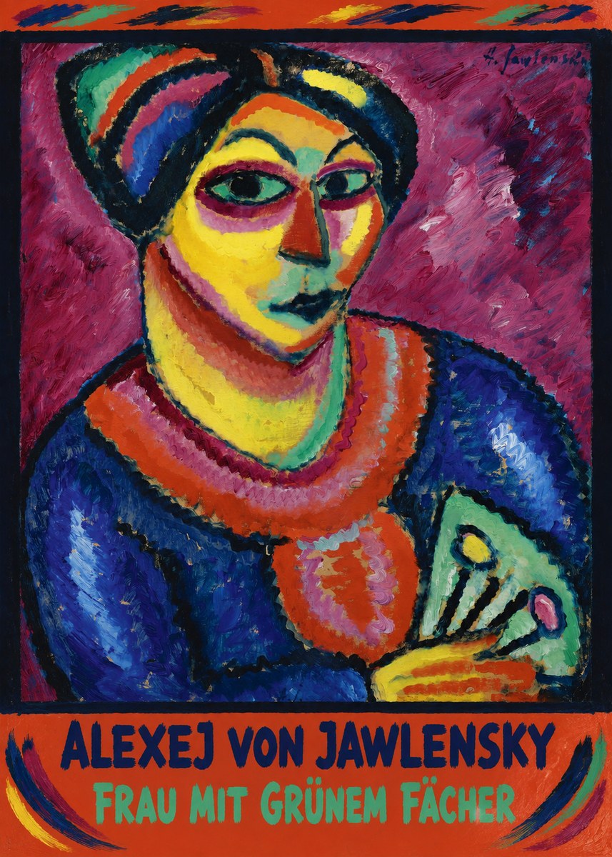 Alexej von Jawlensky Frau Mit Grünem Fächer No5 - Plakat