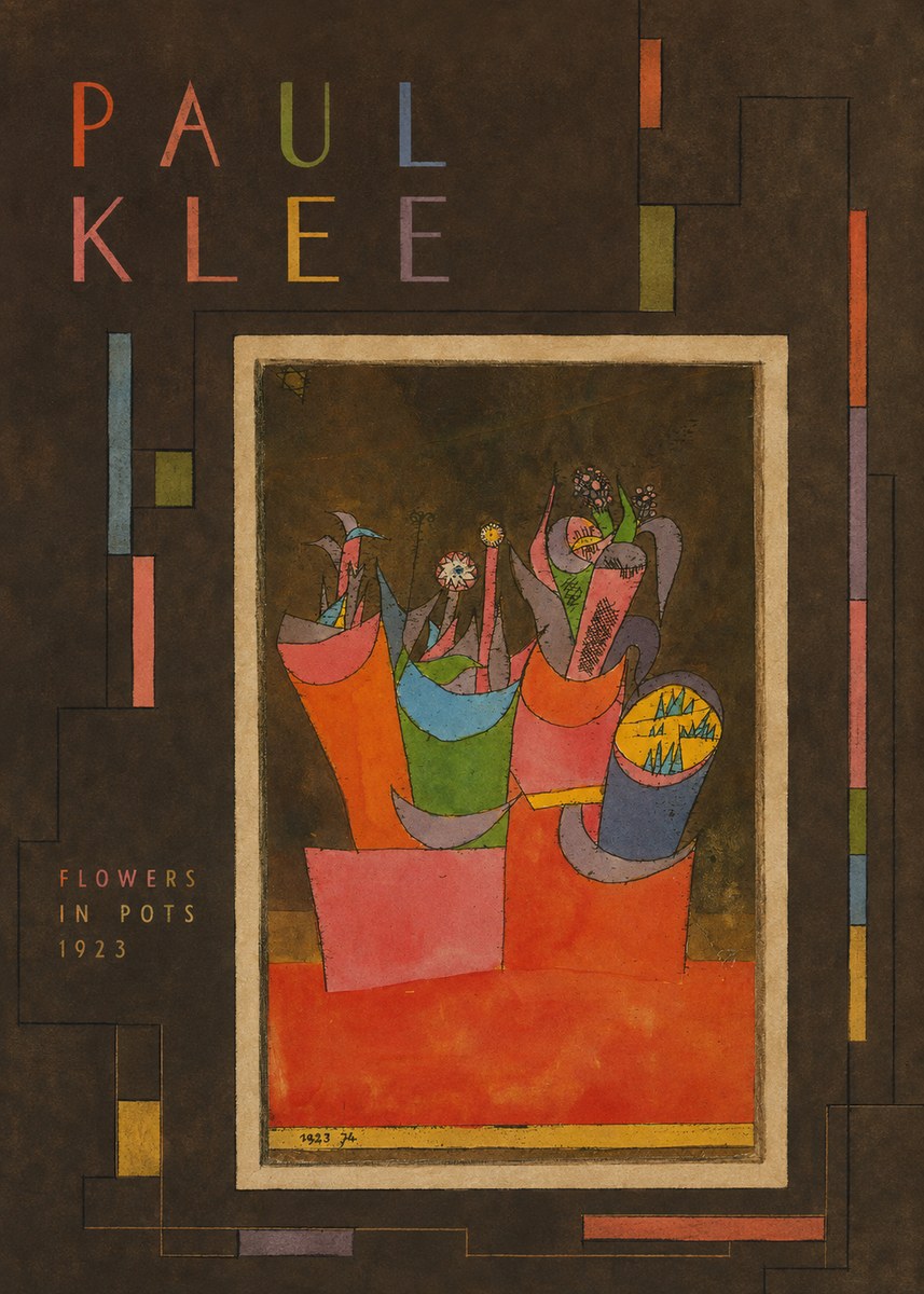 Paul Klee Flowers in Pots No3 - Plakat