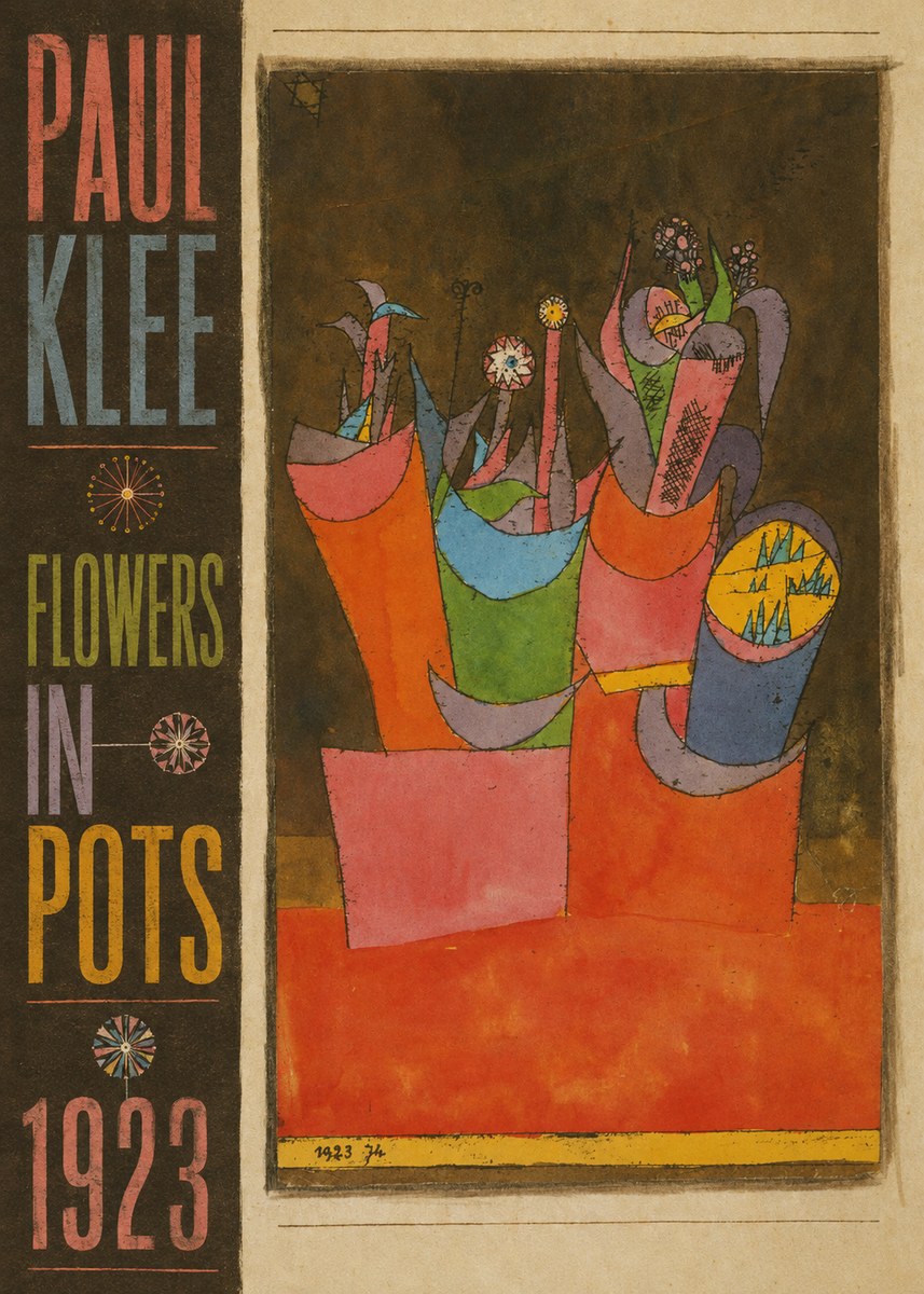 Paul Klee Flowers in Pots No5 - Plakat