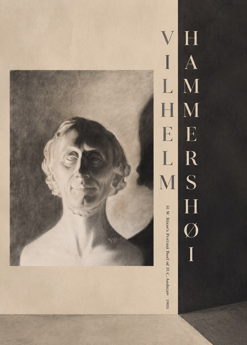 Vilhelm Hammershøi H. W. Bissen's Portrait Bust of H. C. Andersen No6 - Plakat