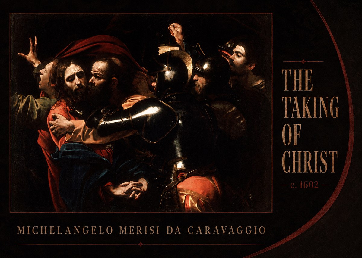 Michelangelo Merisi da Caravaggio The Taking of Christ II No3 - Plakat