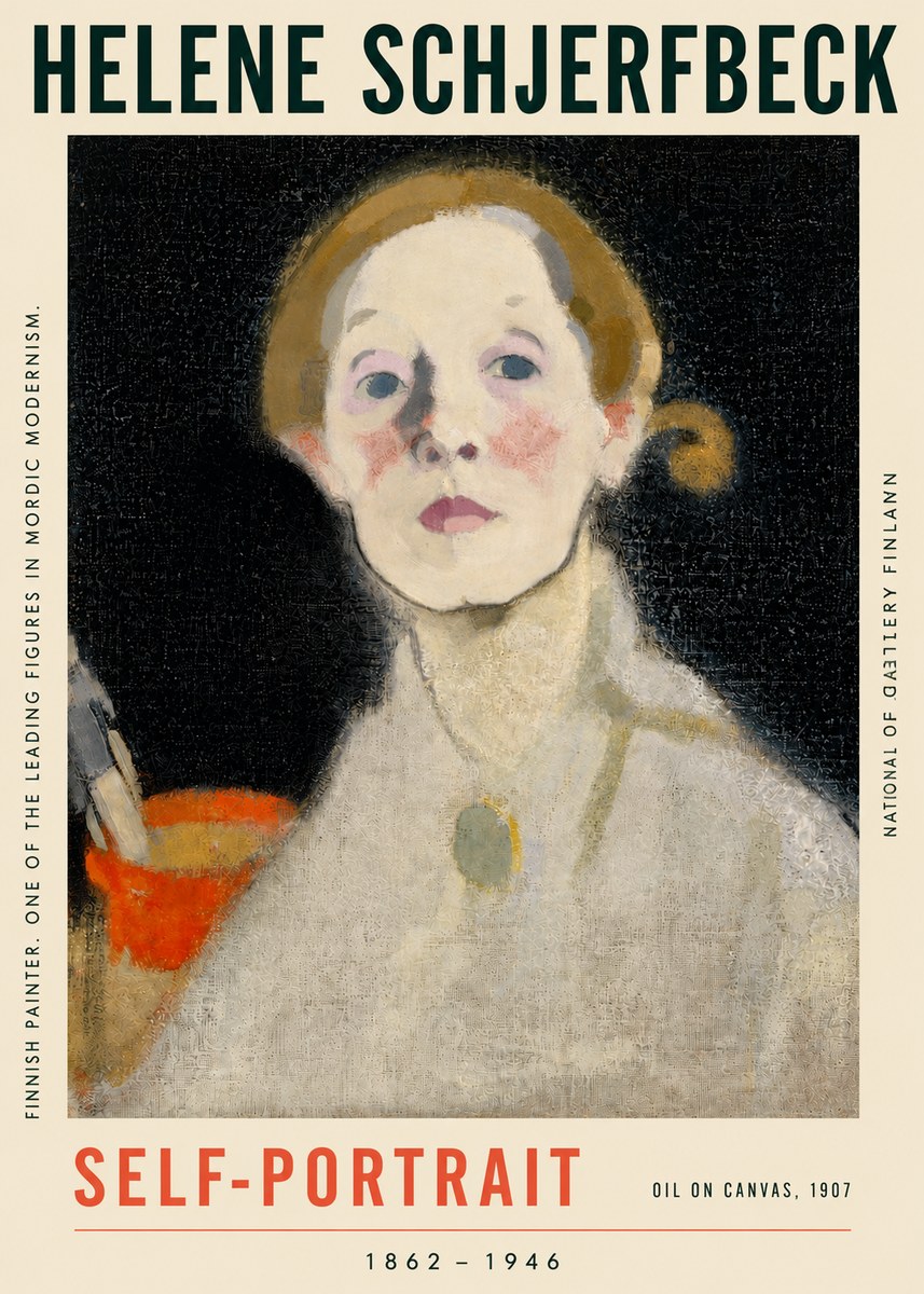 Helene Schjerfbeck Self-portrait No4 - Plakat