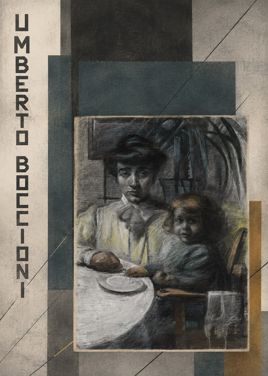 Umberto Boccioni Mother and Sister No4 - Plakat