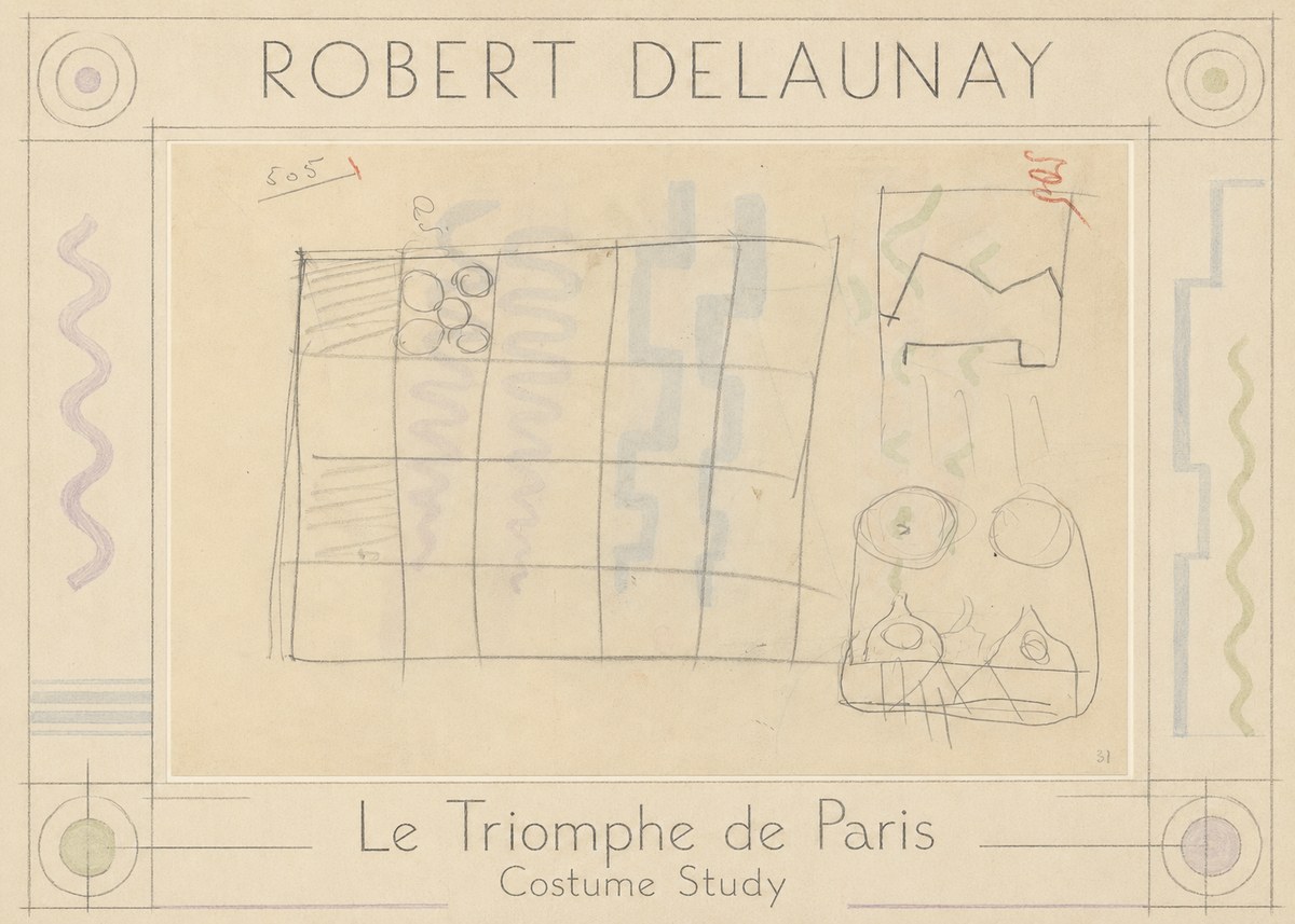 Robert Delaunay Le Triomphe De Paris - Costume Study No1 - Plakat