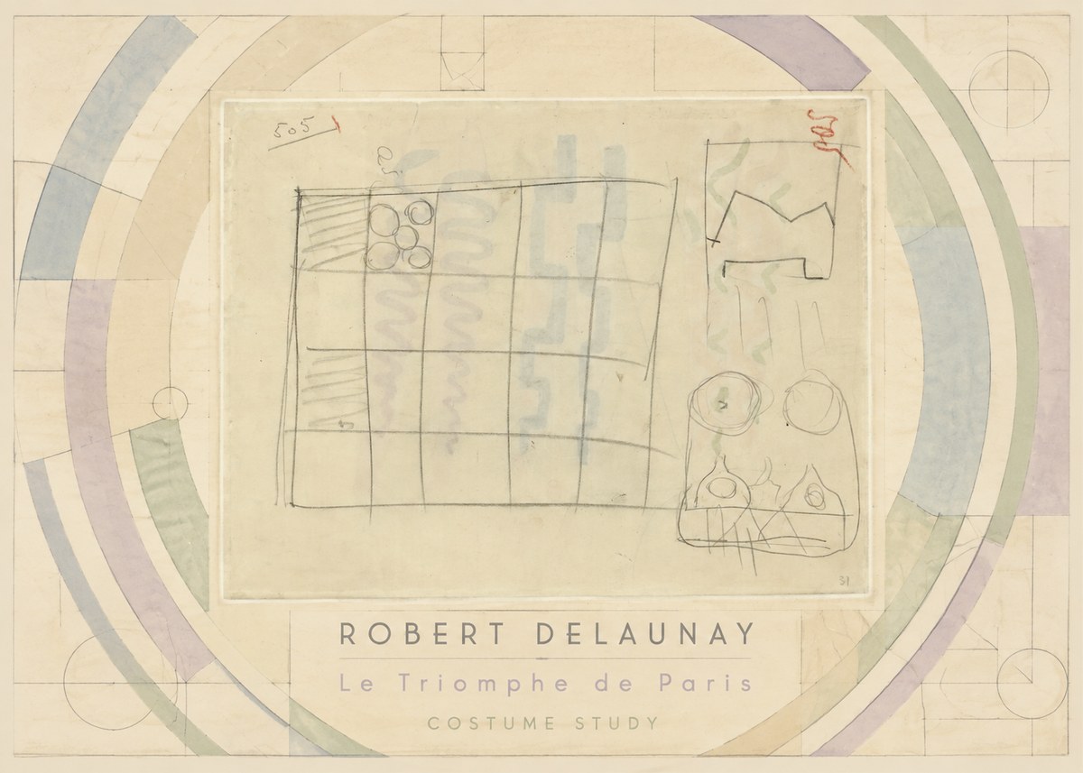 Robert Delaunay Le Triomphe De Paris - Costume Study No3 - Plakat