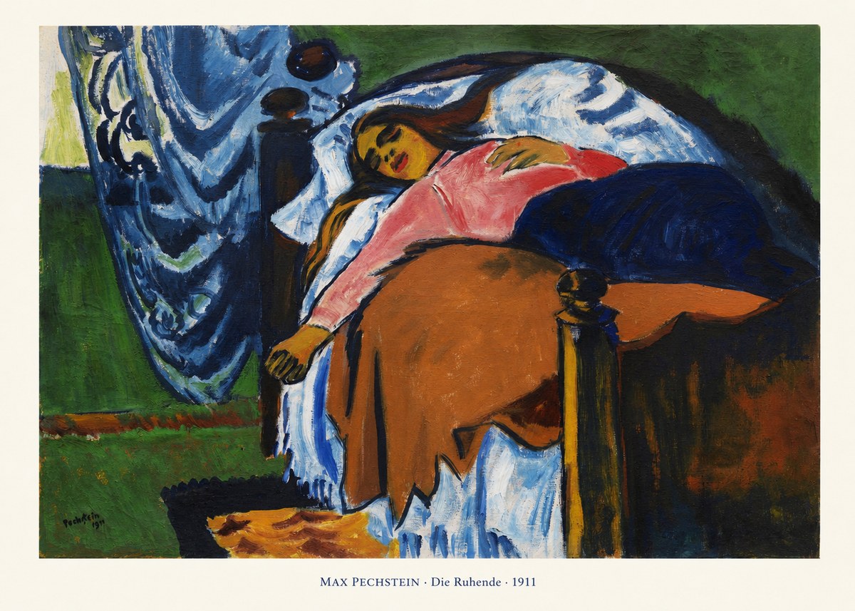 Max Pechstein Die Ruhende No6 - Plakat