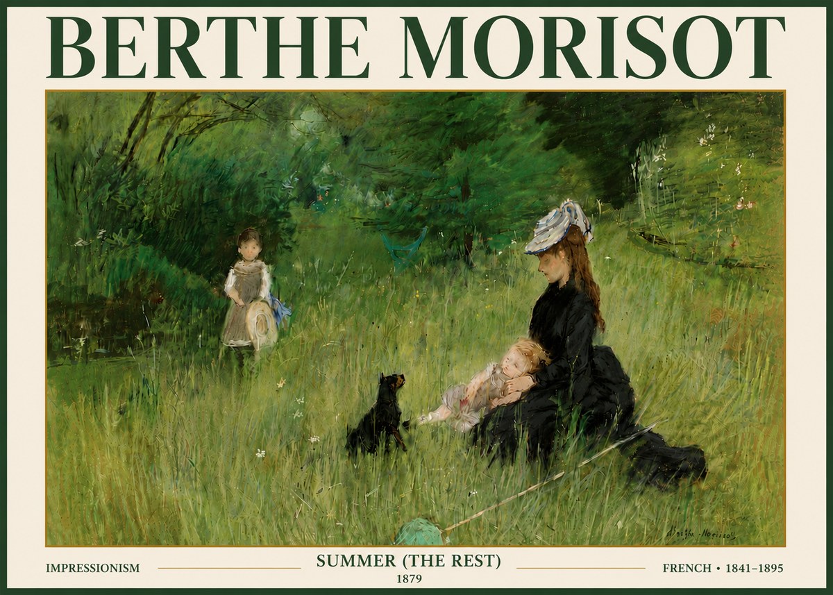 Berthe Morisot Summer (the Rest) No5 - Plakat