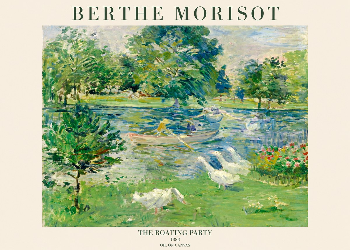 Berthe Morisot The Boating Party No1 - Plakat