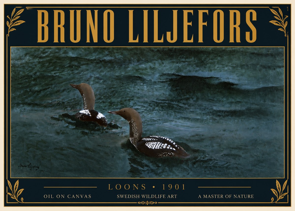 Bruno Liljefors Loons · 1901 No6 - Plakat