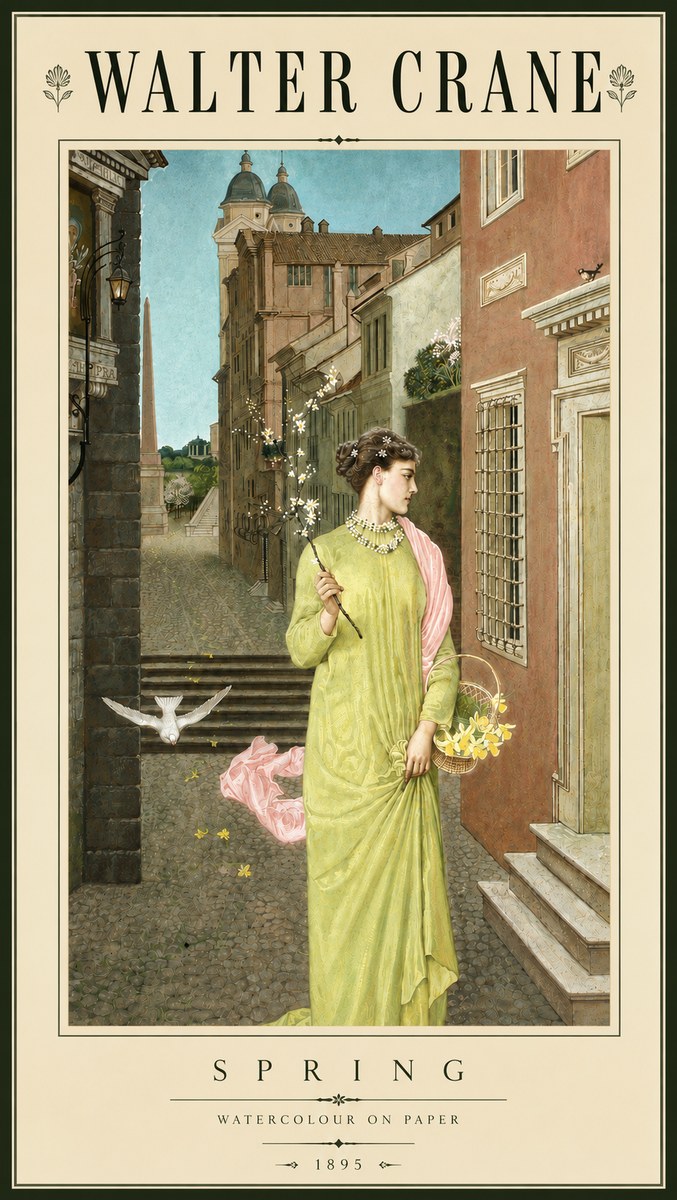 Walter Crane Spring No4 - Plakat