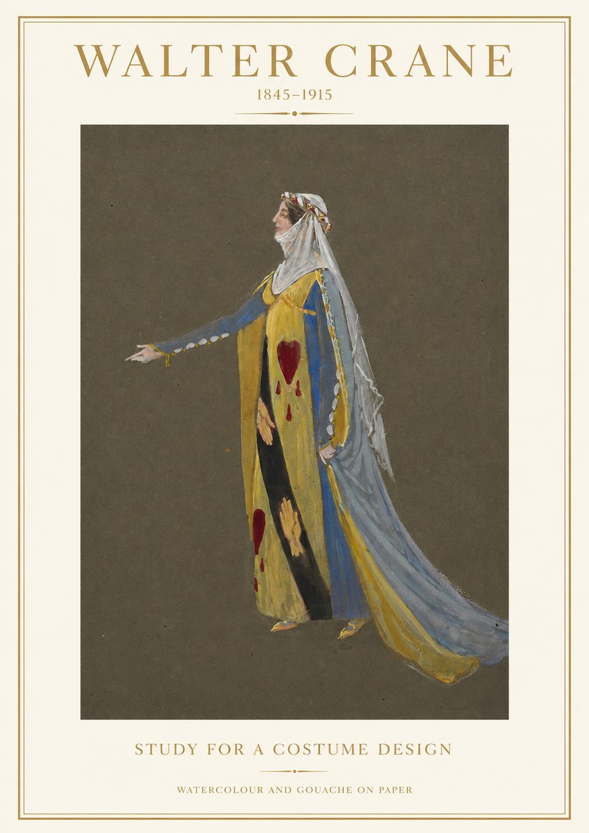 Walter Crane Study for a Costume Design No1 - Plakat