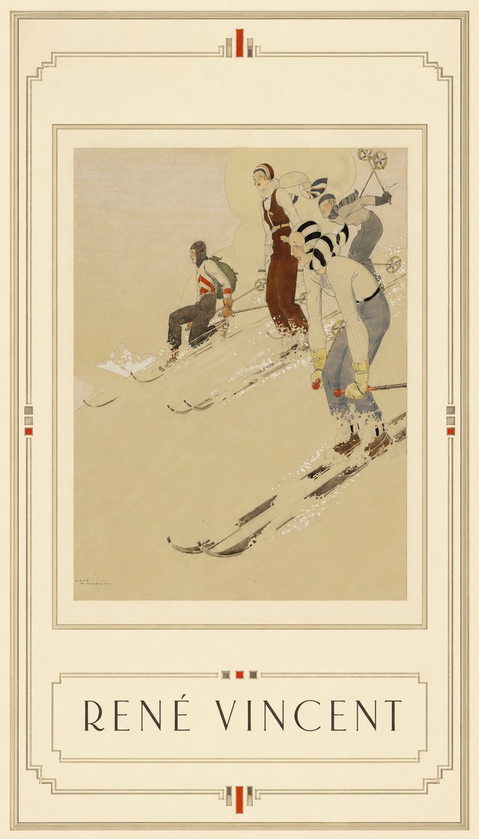 René Vincent Skiers No3 - Plakat