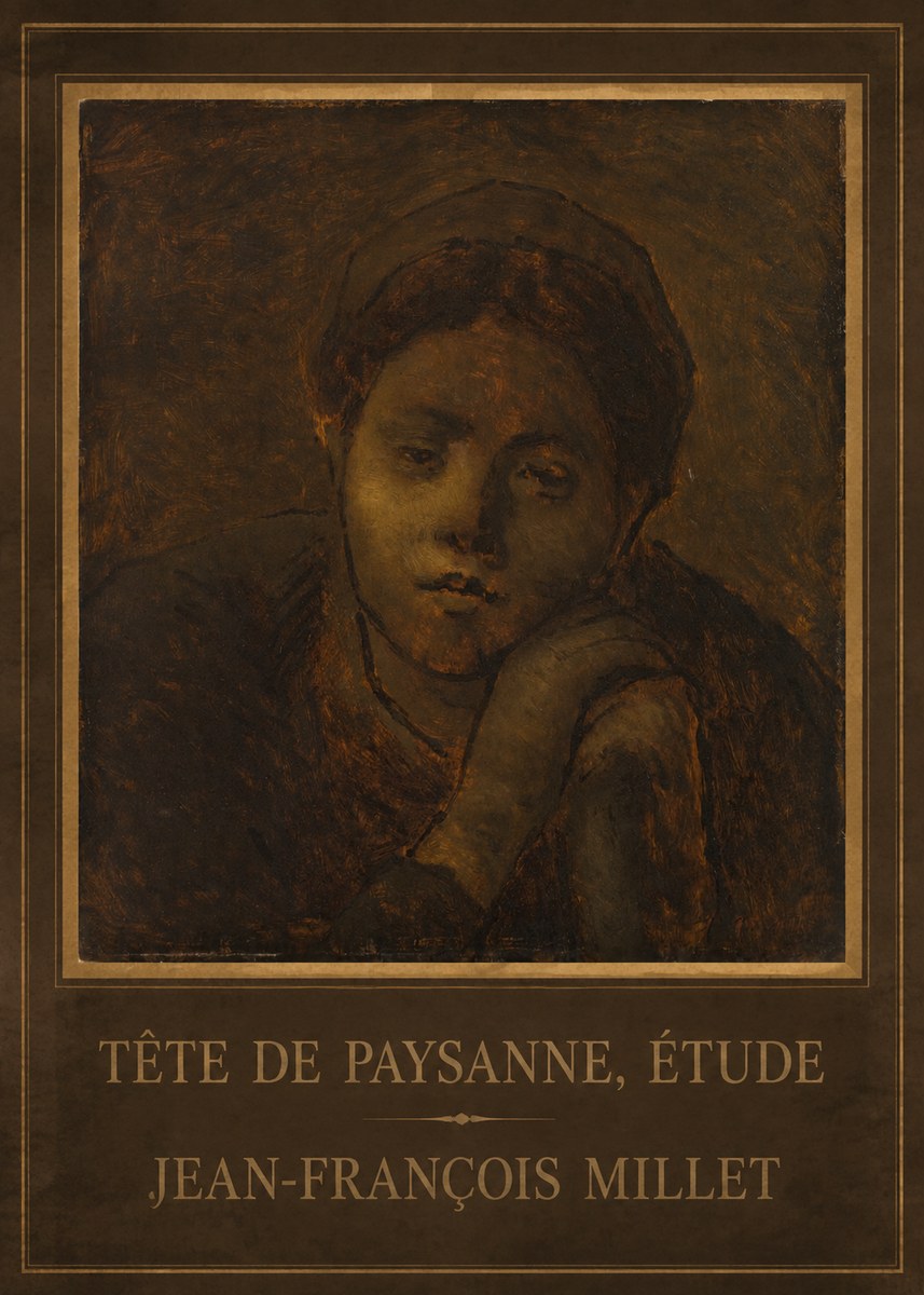 Jean-François Millet Tête De Paysanne, Étude No1 - Plakat