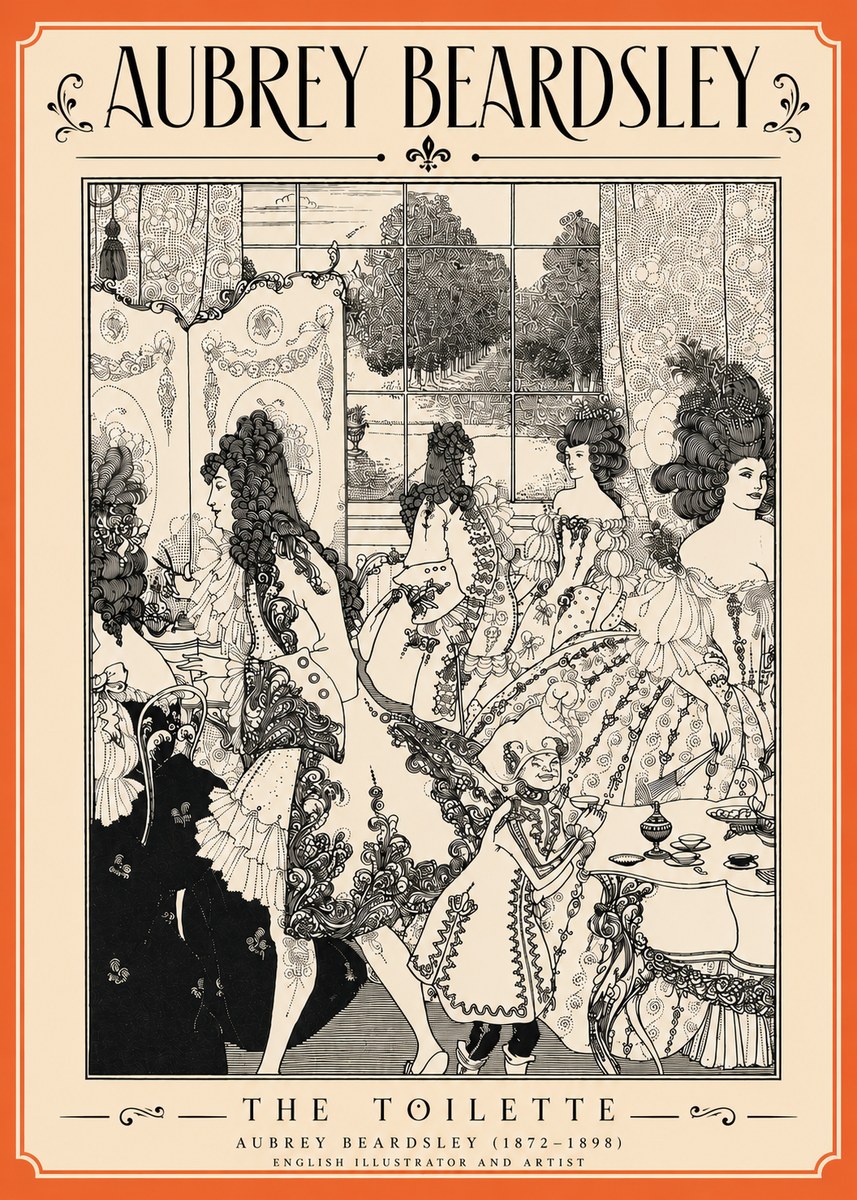 Aubrey Beardsley The Toilette No4 - Plakat