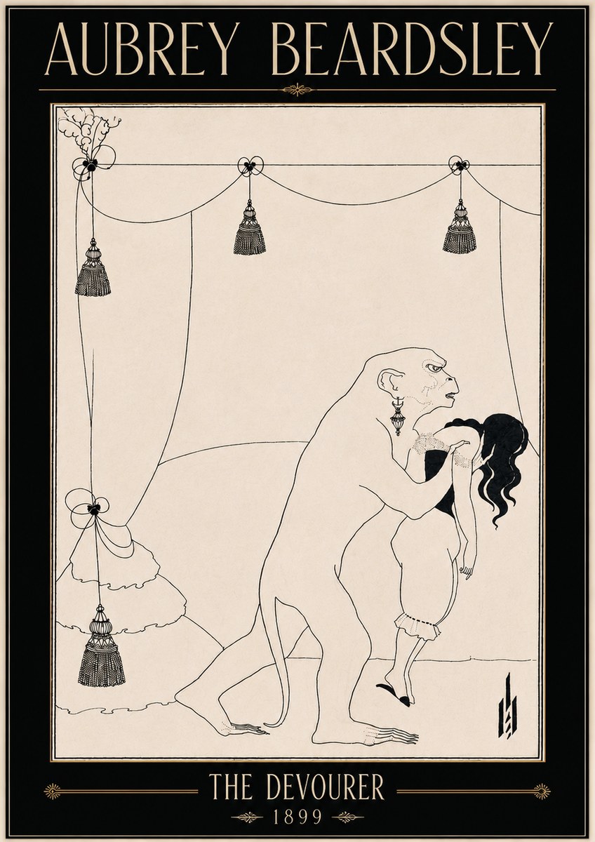 Aubrey Beardsley The Climax No5 - Plakat