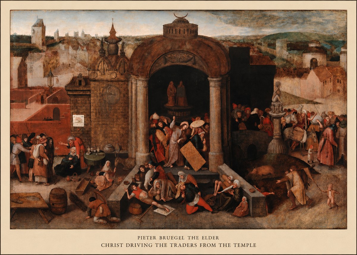 Pieter Bruegel Christ Driving the Traders from the Temple No5 - Plakat