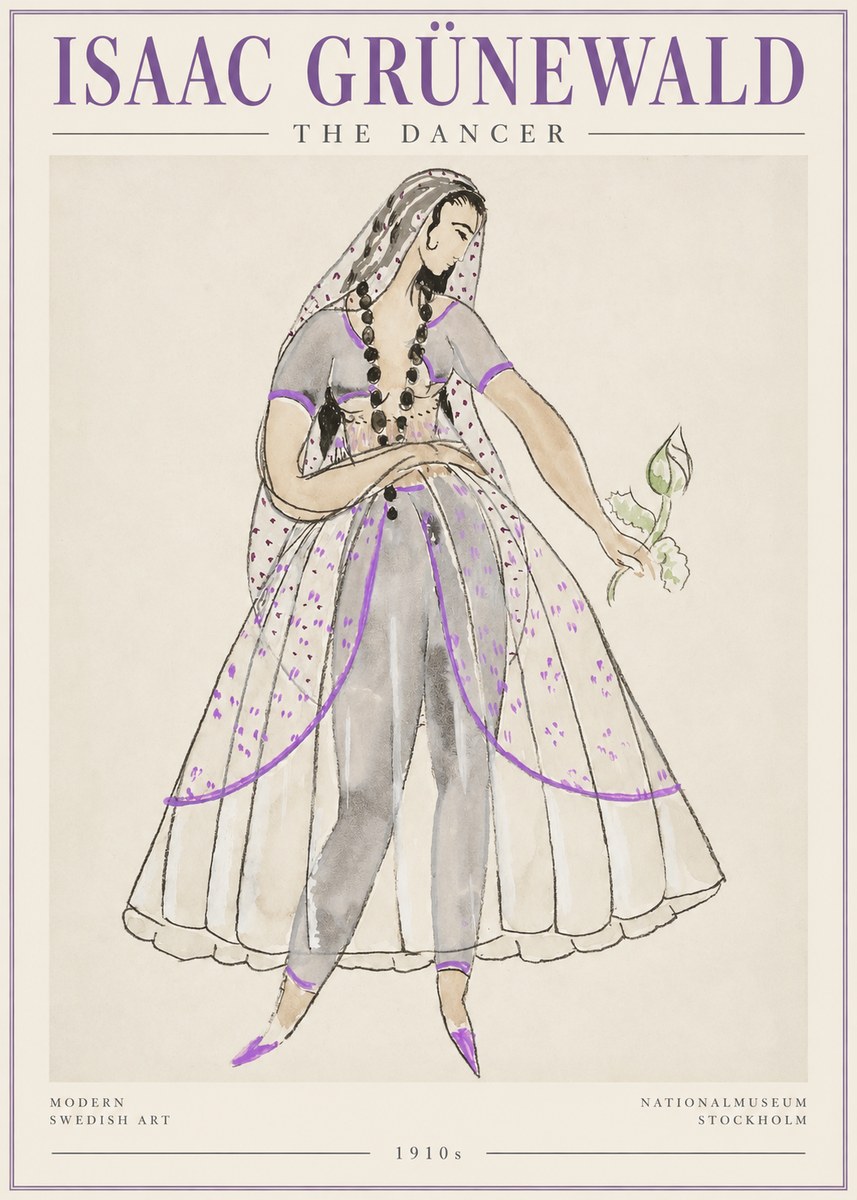 Isaac Grünewald Costume Study IV No3 - Plakat