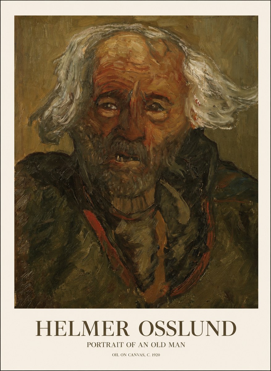 Helmer Osslund Portrait of an Old Man No1 - Plakat