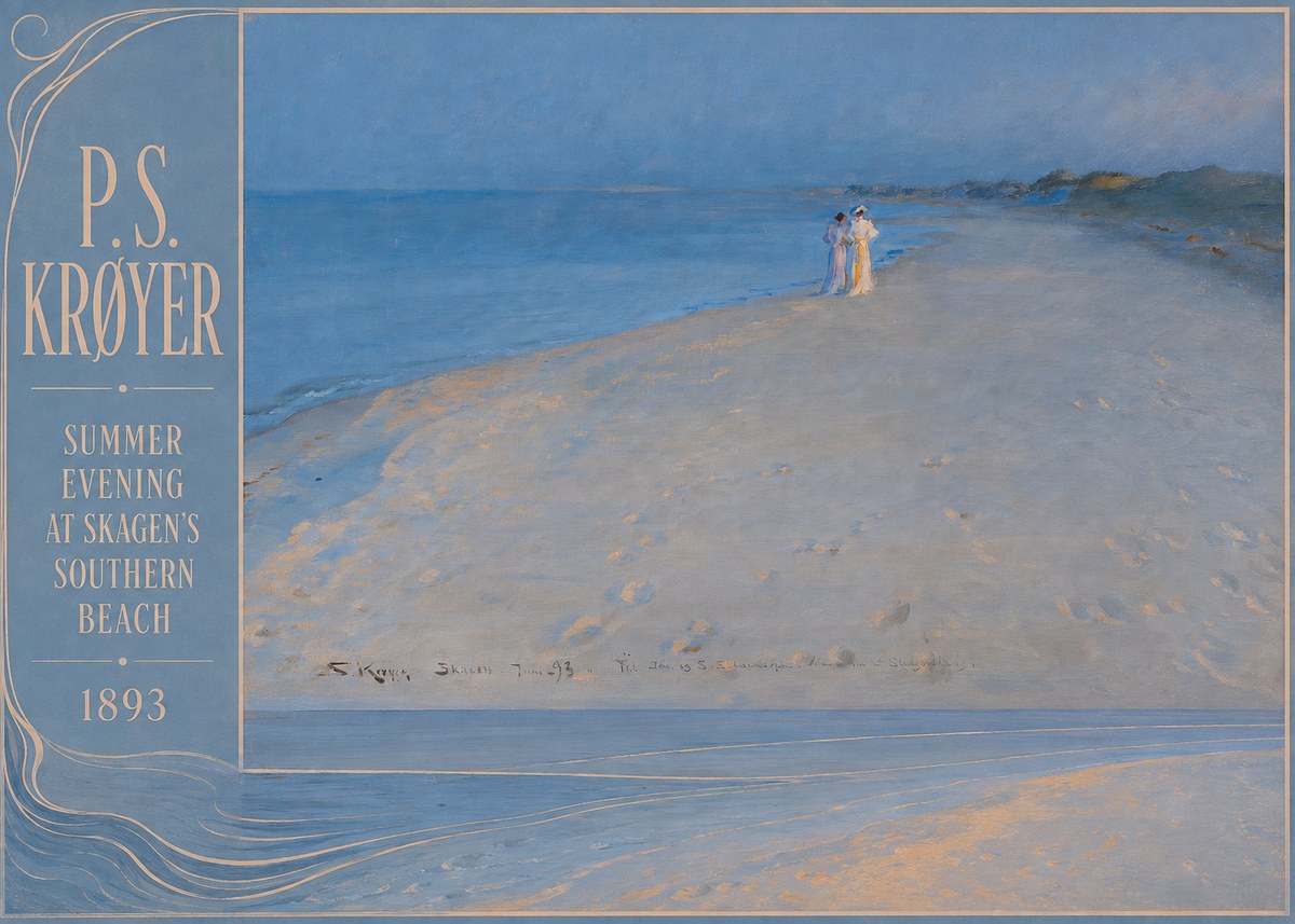 P.S. Krøyer Summer Evening at Skagen's Southern Beach No2 - Plakat