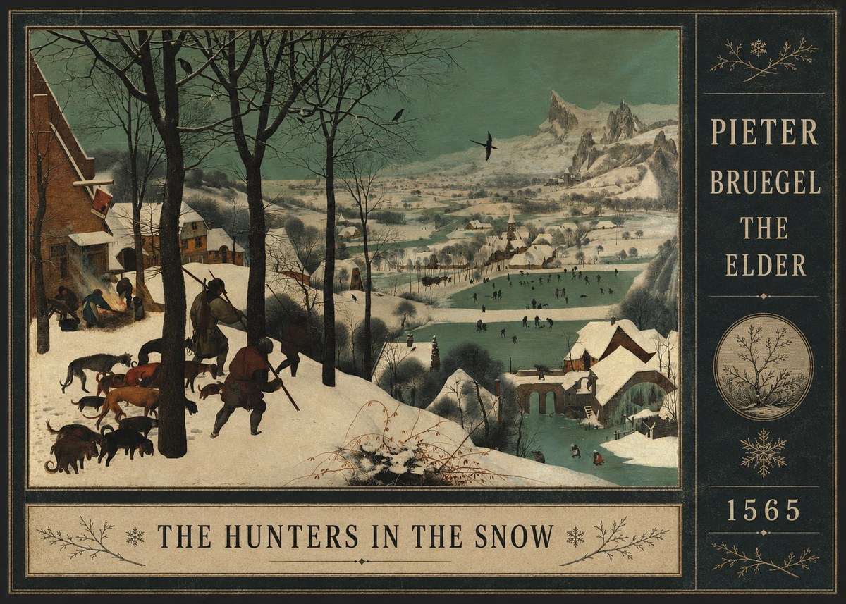 Pieter Bruegel The Hunters in the Snow I No4 - Plakat