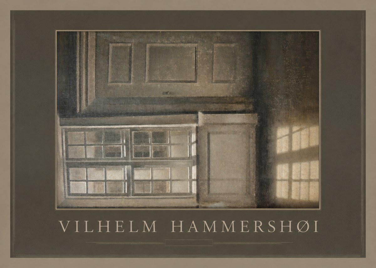 Vilhelm Hammershøi Interior with Window No1 - Plakat