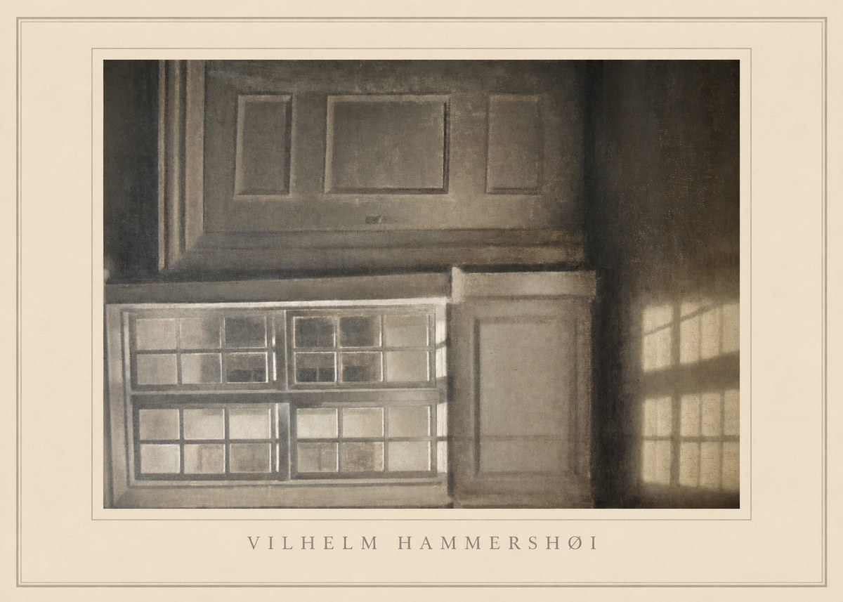 Vilhelm Hammershøi Interior with Window No5 - Plakat