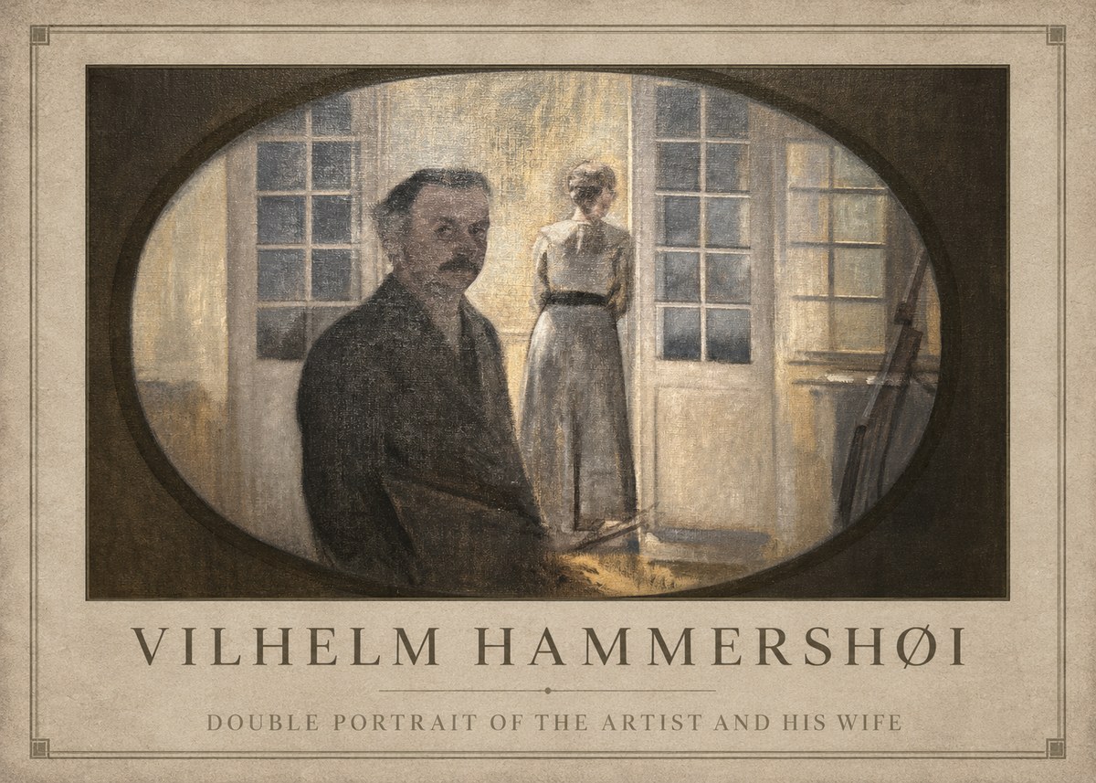 Vilhelm Hammershøi Double Portrait of the Artist and His Wife No1 - Plakat