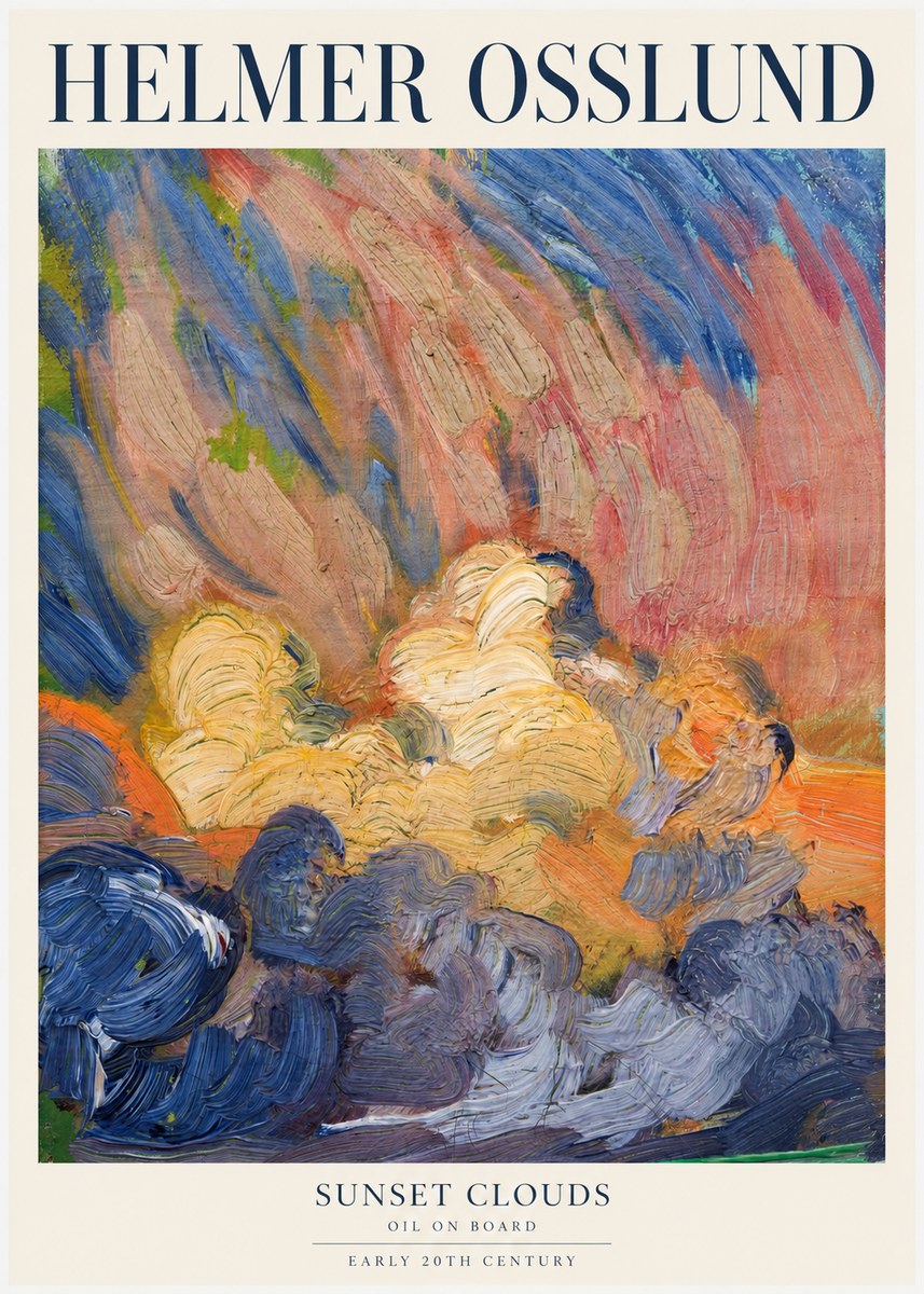 Helmer Osslund Sunset Clouds No1 - Plakat