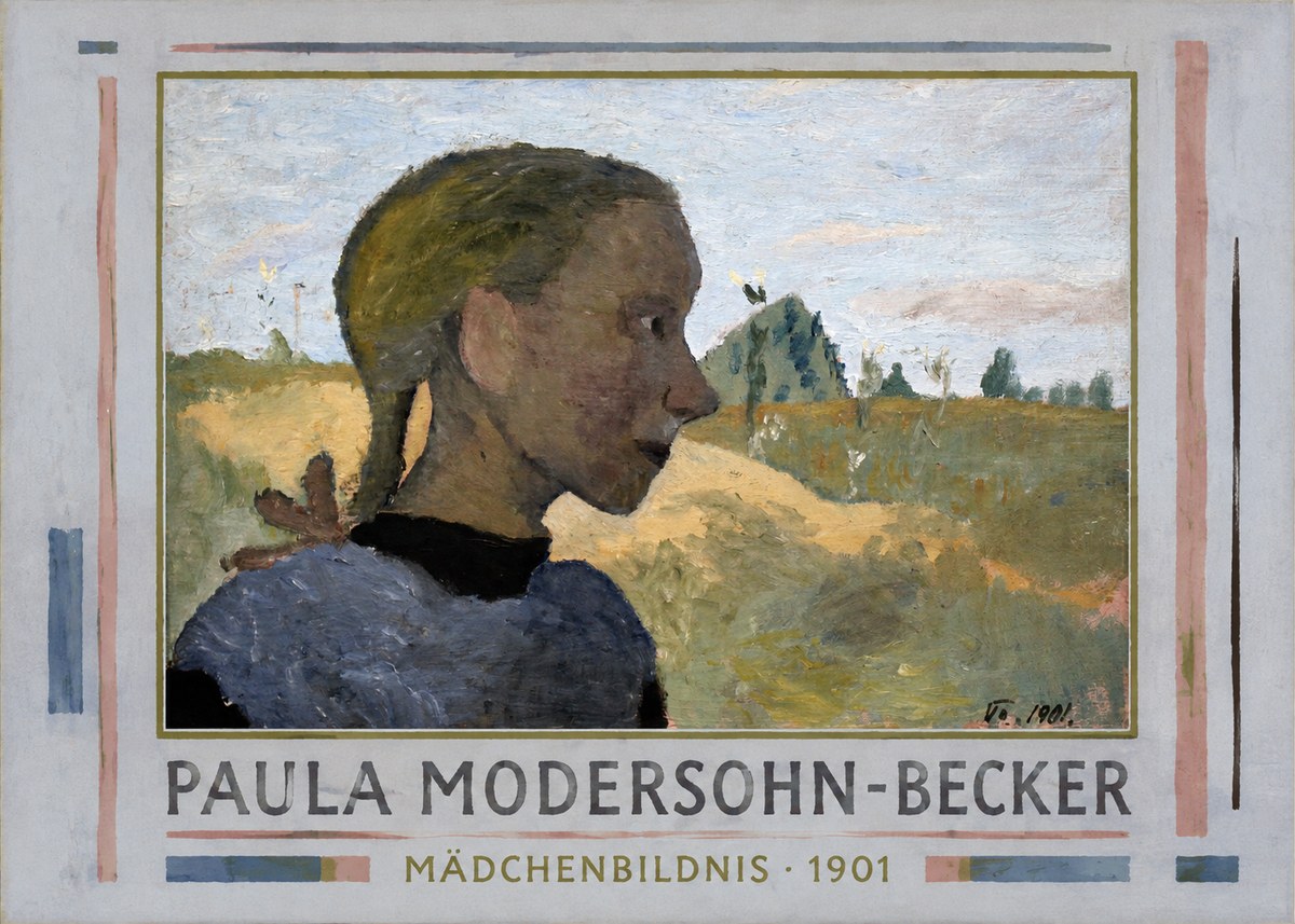 Paula Modersohn-Becker Mädchenbildnis · 1901 No1 - Plakat