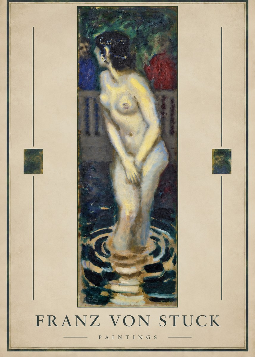 Franz von Stuck The Bather No3 - Plakat