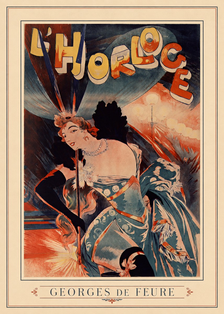 Georges de Feure L'horloge II No4 - Plakat
