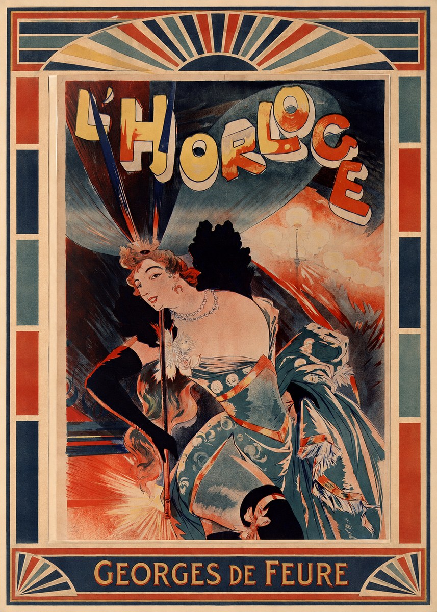 Georges de Feure L'horloge II No6 - Plakat