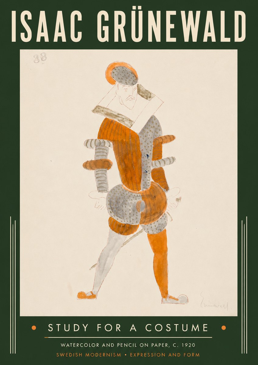 Isaac Grünewald Study for a Costume II No6 - Plakat
