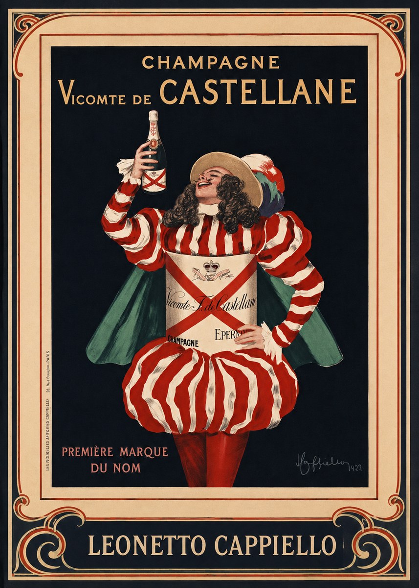 Leonetto Cappiello Champagne Vicomte De Castellane No1 - Plakat