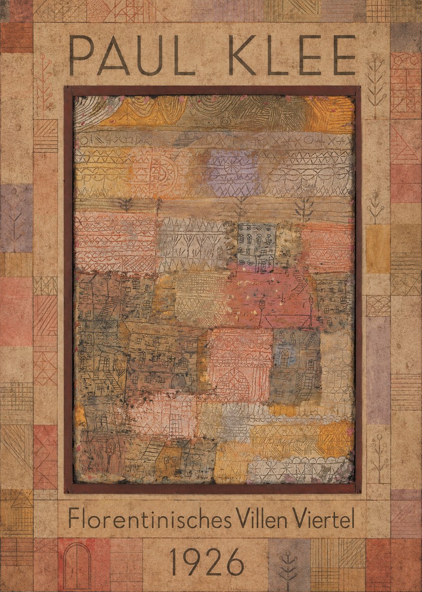 Paul Klee Florentinisches Villen Viertel No1 - Plakat
