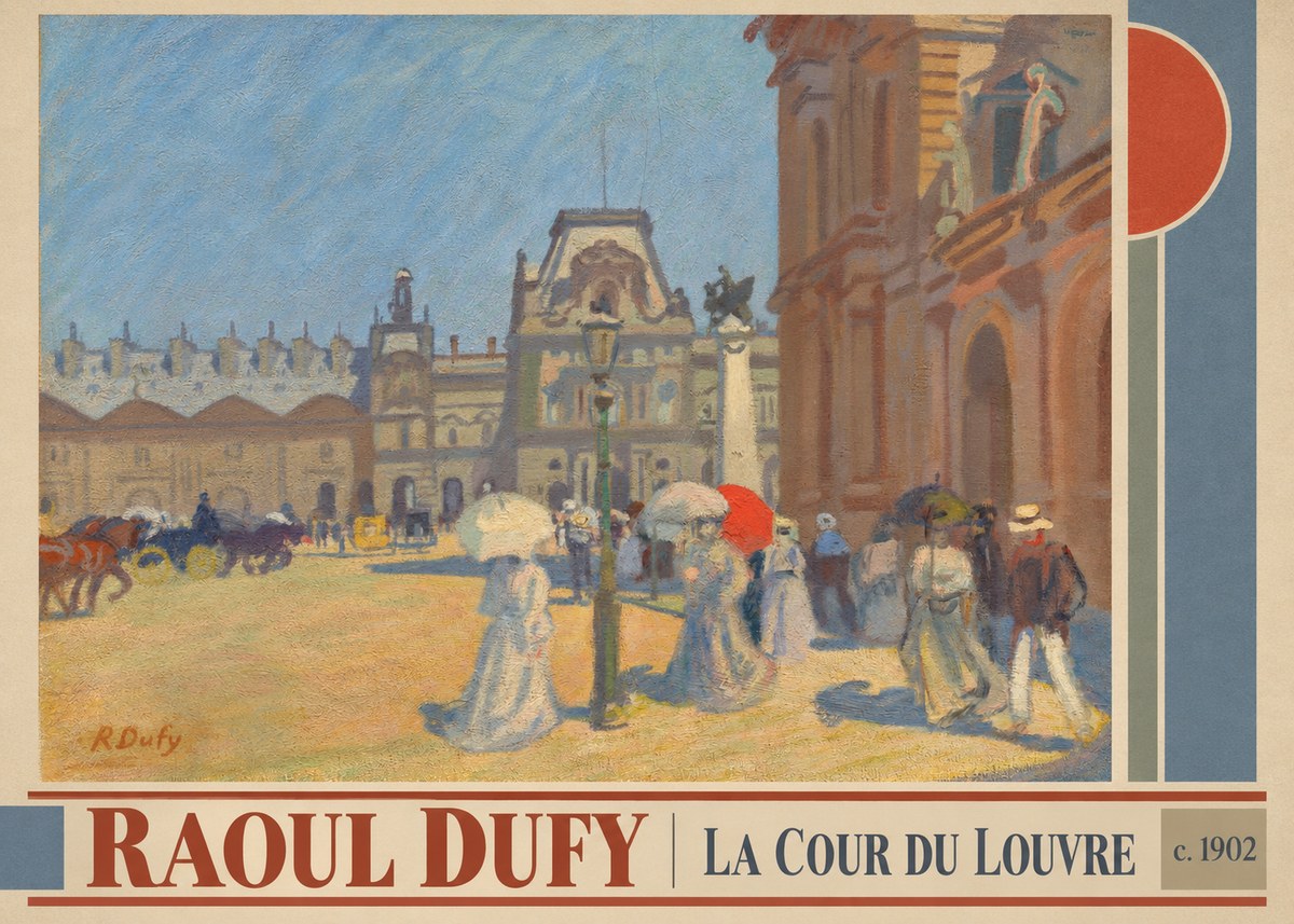 Raoul Dufy La Cour Du Louvre No5 - Plakat
