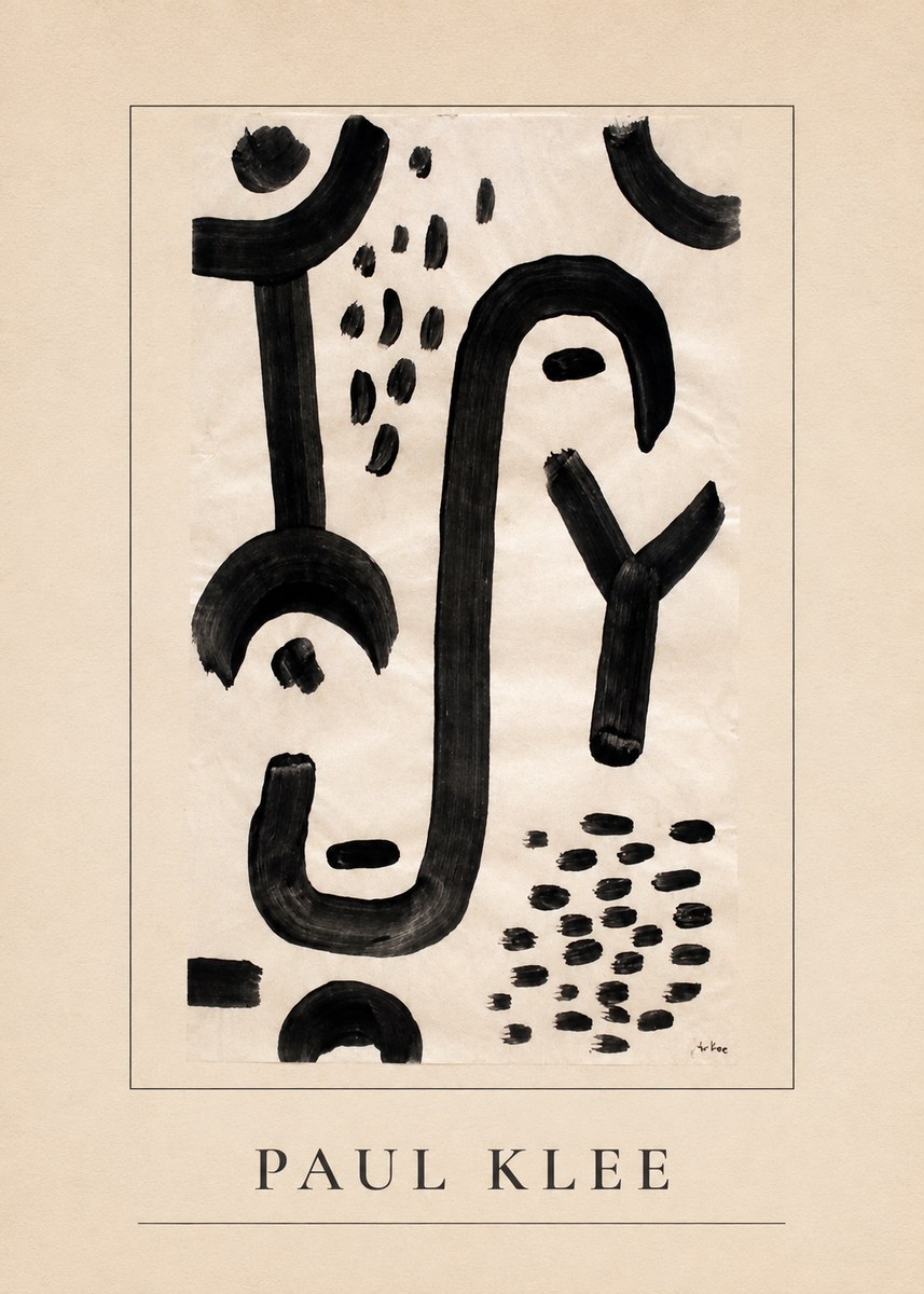 Paul Klee Face of the Goddess No3 - Plakat