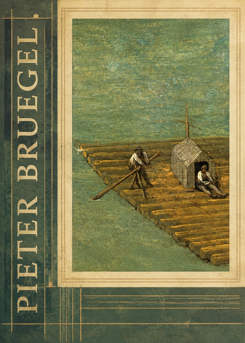 Pieter Bruegel Two Men on a Raft No2 - Plakat