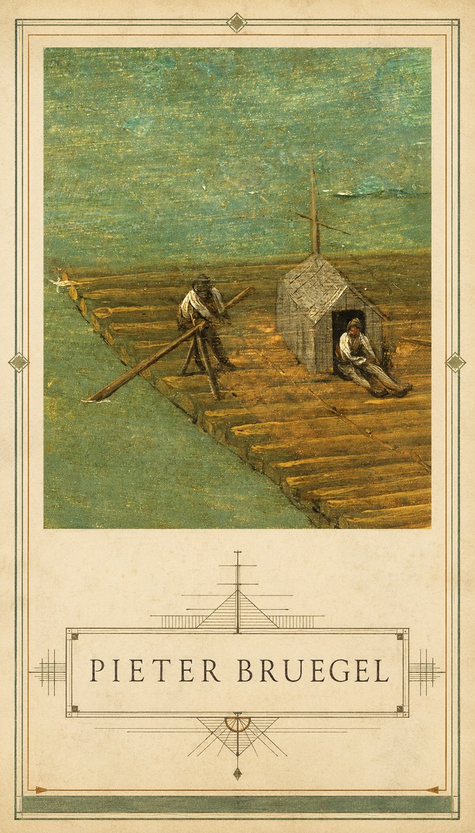 Pieter Bruegel Two Men on a Raft No3 - Plakat