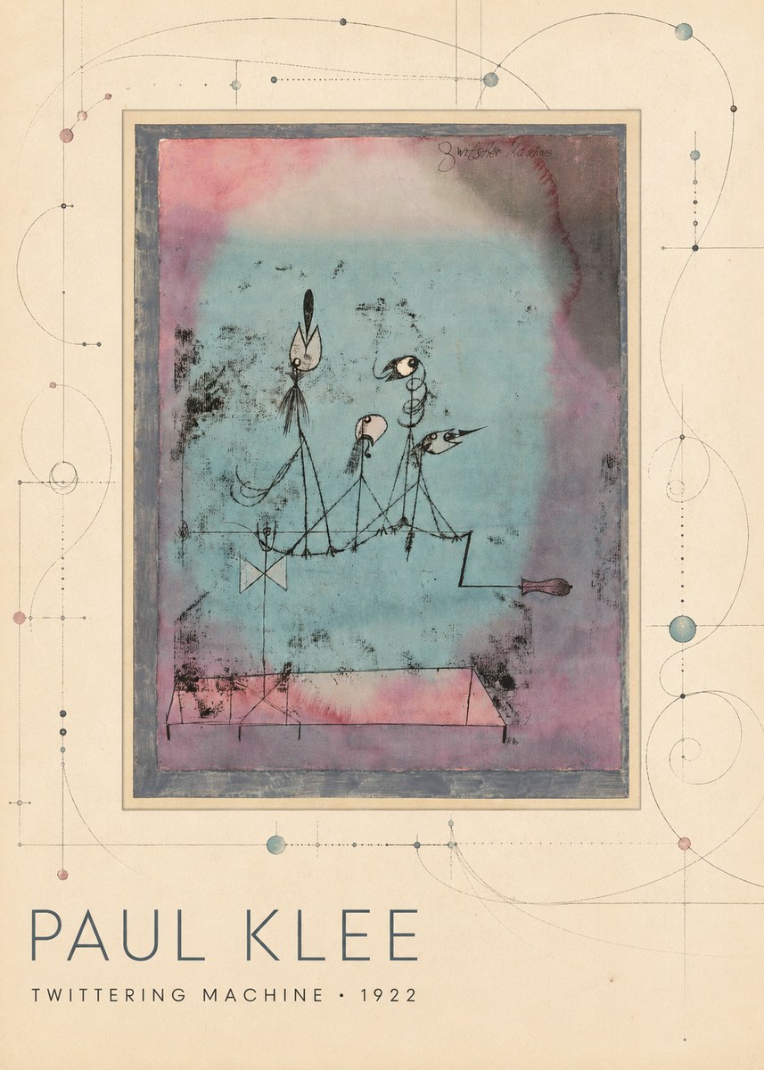 Paul Klee Twittering Machine No3 - Plakat